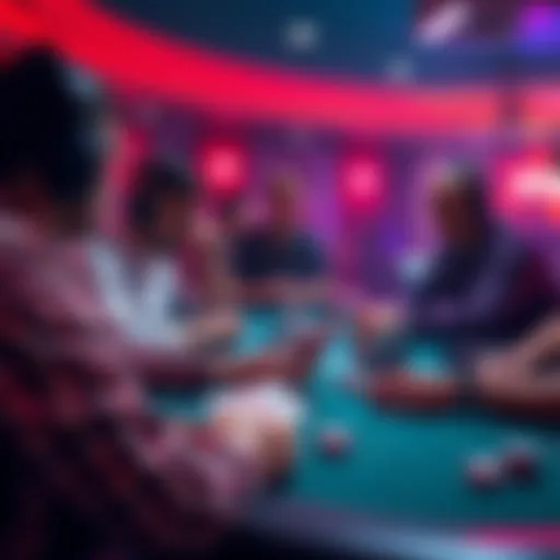 Players engaged in a game of 3D Texas Holdem Poker with vibrant graphics and immersive atmosphere