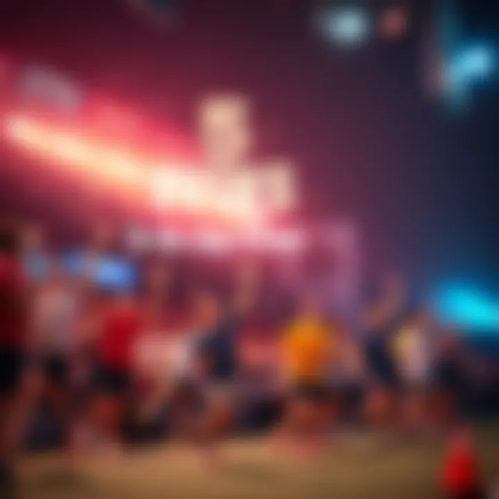 People participating in the random 5-leg event, showing joy and competition