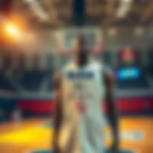 PJ Washington shown on a basketball court with a ban notice in the background, illustrating the recent ban decision.