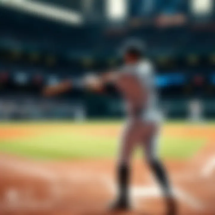 Aaron Judge standing at the plate, ready to bat in a baseball game, displaying determination