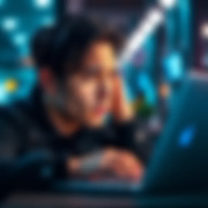 A person looking frustrated while trying to access a website on a laptop, representing problems with Stake.us availability.