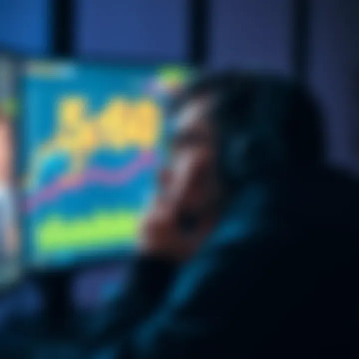 A person looking frustrated at their computer screen with low win statistics displayed