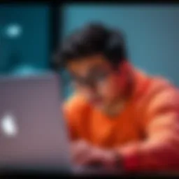 Person looking frustrated while trying to verify their account with incorrect information on a laptop