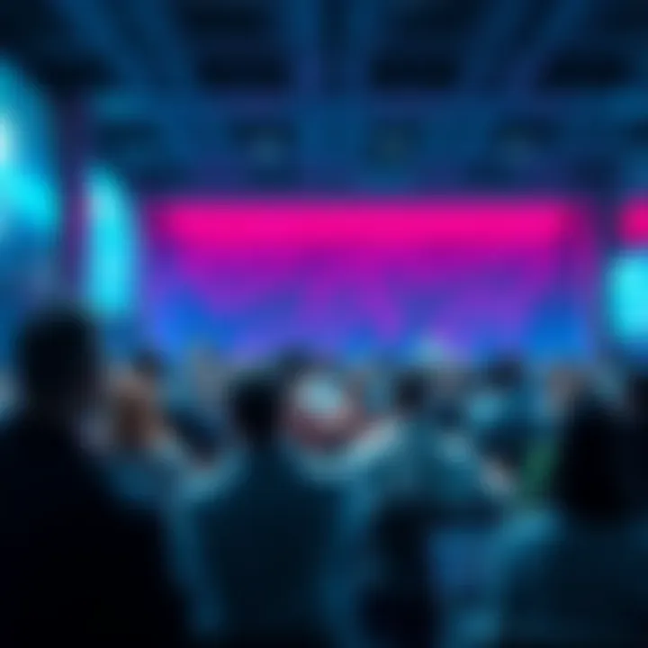 People discussing the ACR Bot scandal and the canceled $100,000 competition in a crowded room