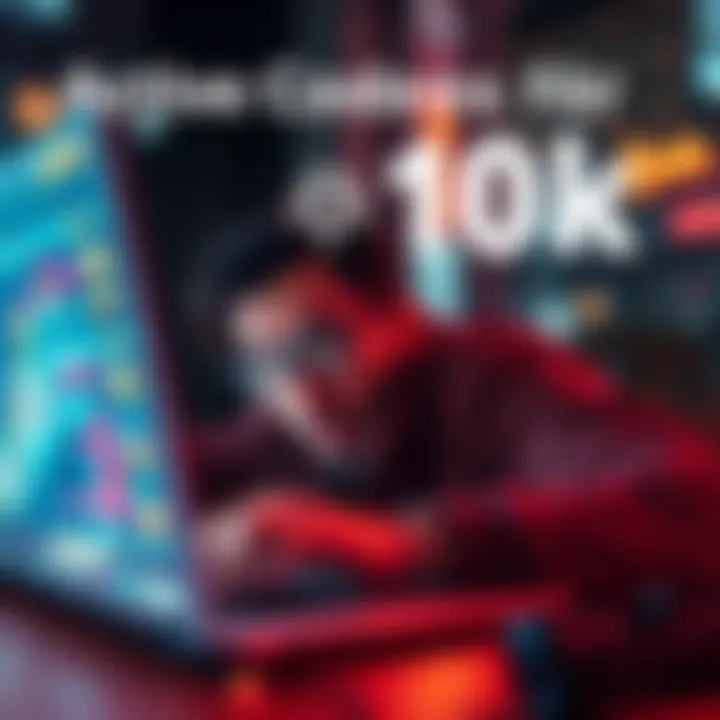 Person searching for active codes on a laptop with excitement