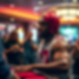 NFL star Adrian Peterson involved in a fight at a poker room in Texas, with people around reacting to the altercation.