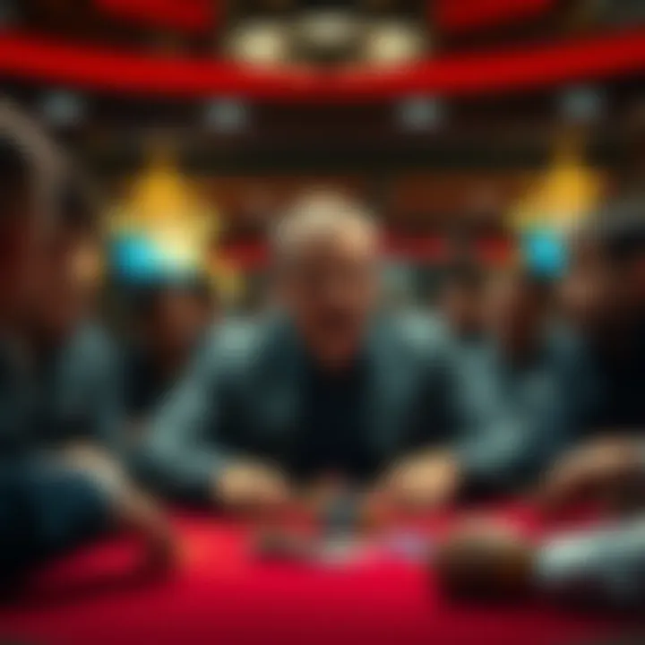 Adrian Peterson engaged in a heated argument in a poker room surrounded by onlookers
