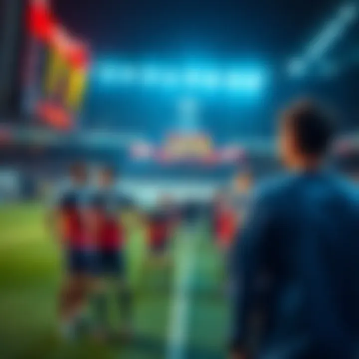 Football players on the pitch looking at scoreboards with suspicious expressions during AFC Champions League matches
