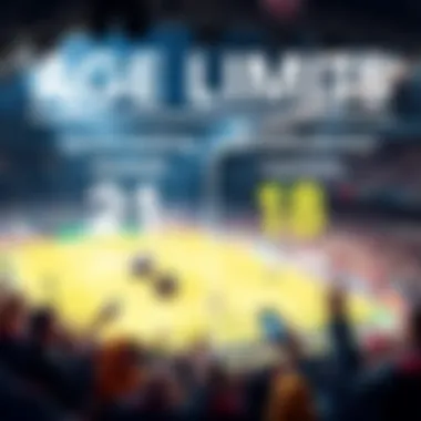 A visual showing the age limit differences between DKNG sports betting set at 21 years and prediction markets at 18 years