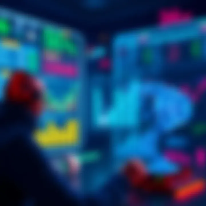 Illustration showing AI analyzing betting data with visuals like charts and graphs