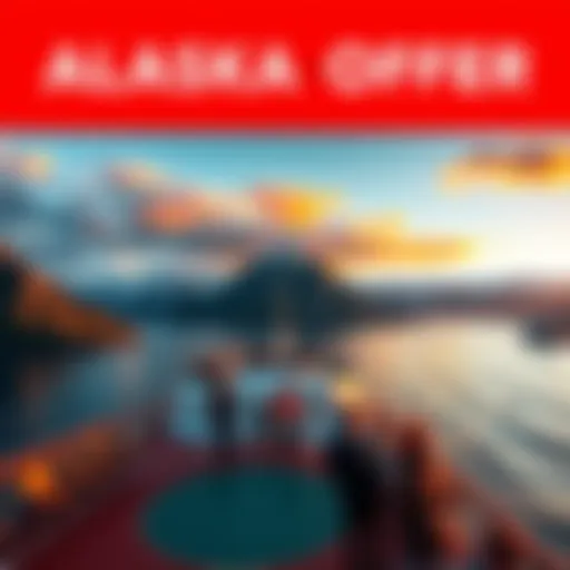 A scenic view of an Alaskan cruise ship surrounded by mountains and water, with people on board enjoying the journey.