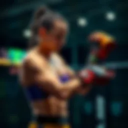 Alexa Grasso training for her fight, showing determination and strength in the gym