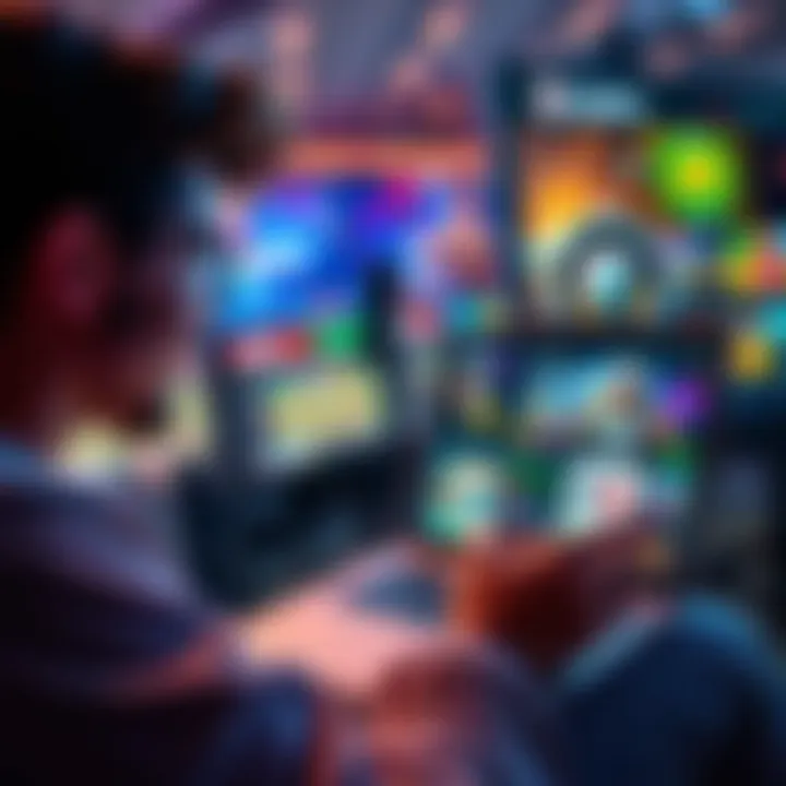 A person exploring various iGaming sites on a laptop, showing excitement and curiosity about smaller brands.