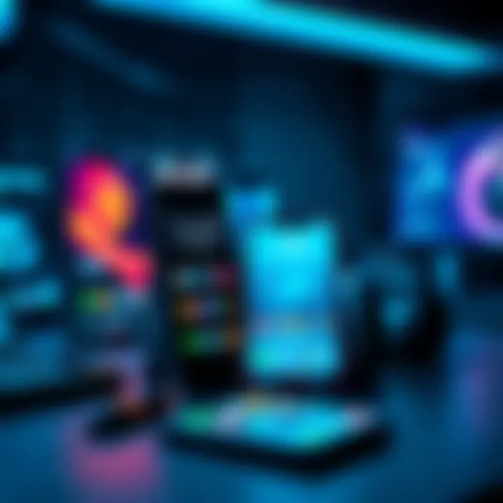 Various smartphone apps displayed on a desk, focused on practicing deviations.