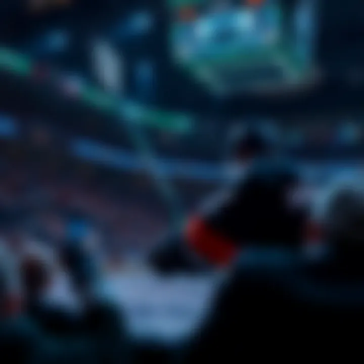 A tense moment in the Anaheim Ducks game as a player prepares to take a crucial shot, with fans eagerly watching.