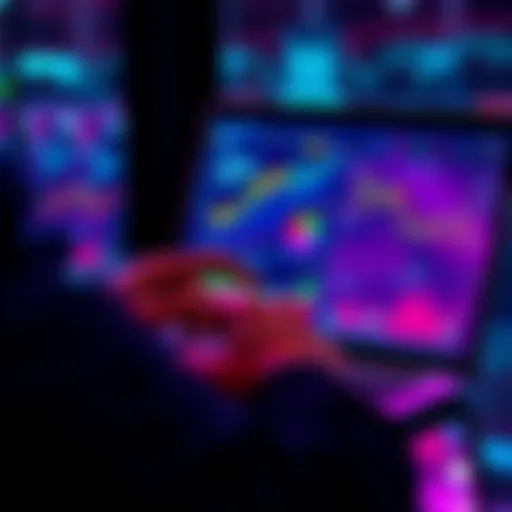 A person looking at graphs and charts related to betting analytics on a laptop screen.