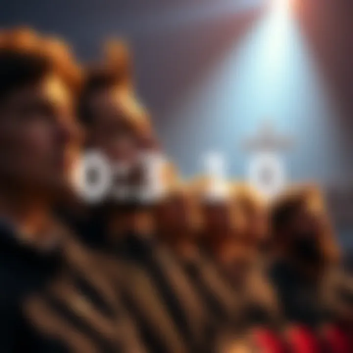 A group of people eagerly waiting for an important announcement with anticipation written on their faces.