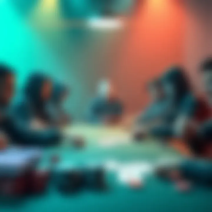 A digital illustration of poker players at a table with no visible names or tags, highlighting the new anonymity rule in online poker.