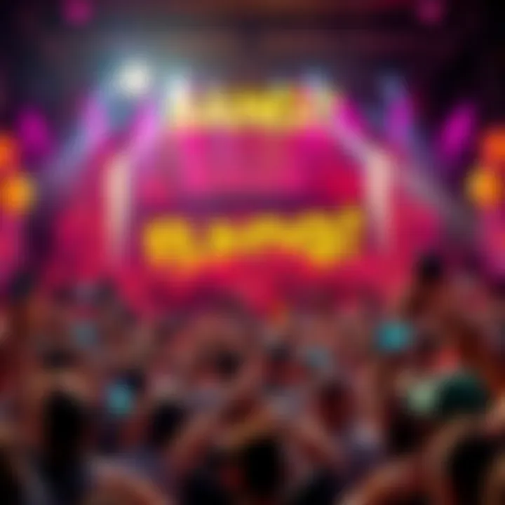 A crowd celebrating at a lively event titled Anotha one! Bang!!