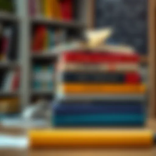A stack of books focused on math strategies for the AP game, featuring topics like probabilities and risks.