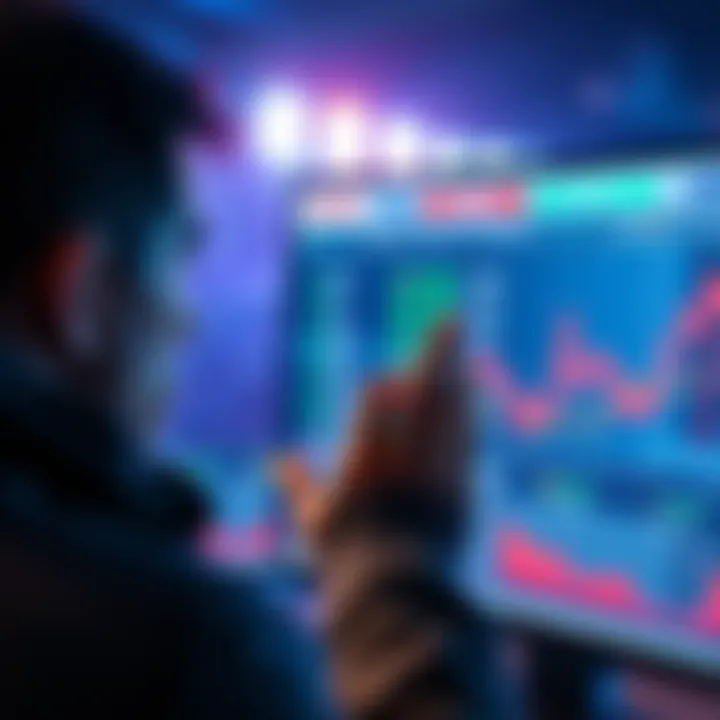 A person looking at a computer screen displaying data about historical match odds