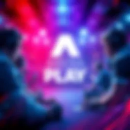 Logo of Arena Play featuring players competing against each other