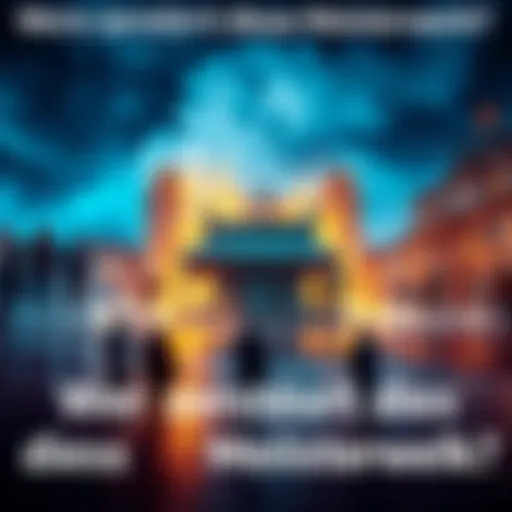 A public art piece surrounded by people discussing its potential destruction