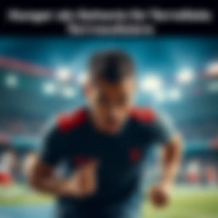 An athlete training intensely, demonstrating determination and hunger for success in a tournament setting