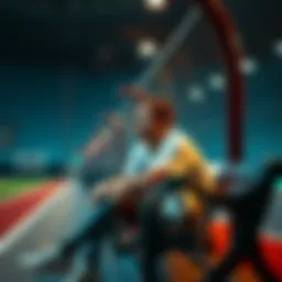 A young athlete sitting on a bench, looking thoughtful and concerned about his future in sports at 28 years old.