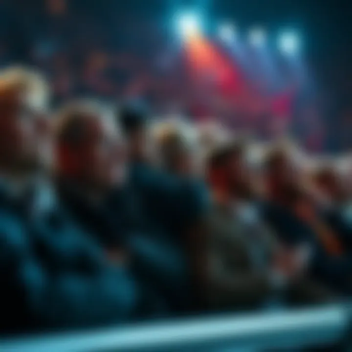 Audience Reaction to Fight A group of spectators watching a fight, some appear disengaged while others show excitement, reflecting mixed feelings about the event.