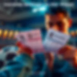 A person looking at multiple betting slips with the same player's name highlighted, expressing concern over risky betting choices.