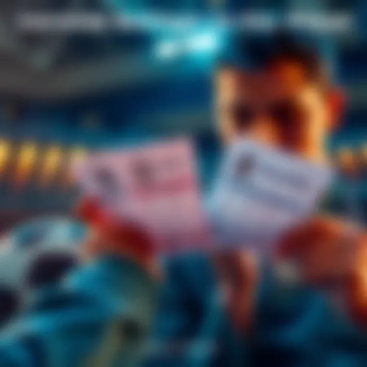 A person looking at multiple betting slips with the same player's name highlighted, expressing concern over risky betting choices.