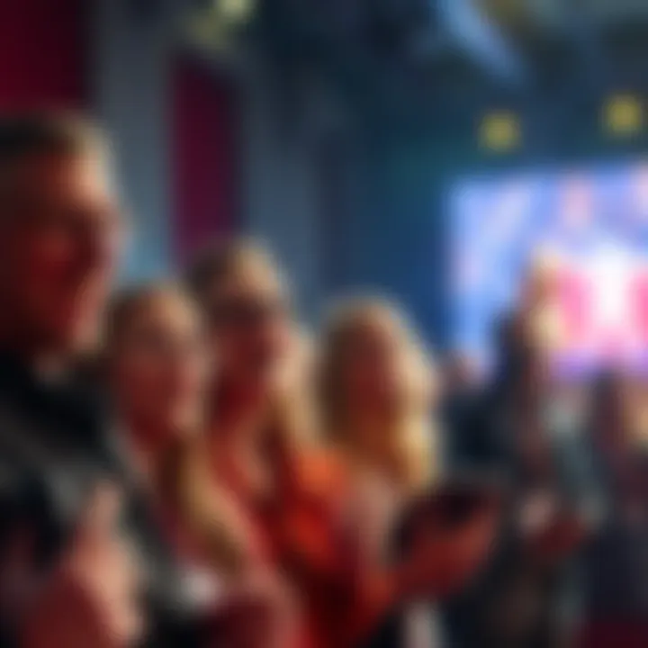 A group of shocked people reacting to an award ceremony, expressing disbelief and confusion.
