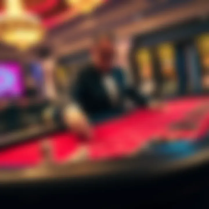 A high roller placing a large bet at a Baccarat table in a casino