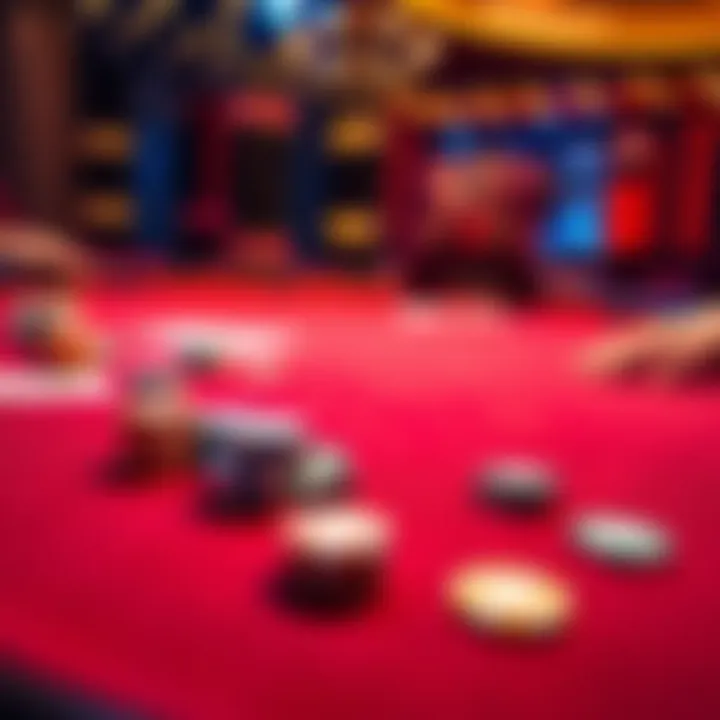 A player celebrating a win at a baccarat table, with chips and cards in view.