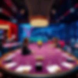 A vibrant baccarat table with players and dealers at Marina Bay Sands in Singapore