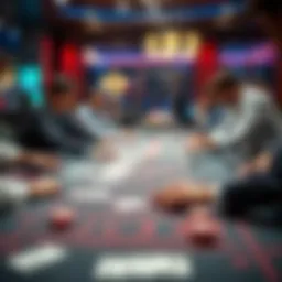 A baccarat table showing players focused on their cards and chips, highlighting the importance of discipline in strategy