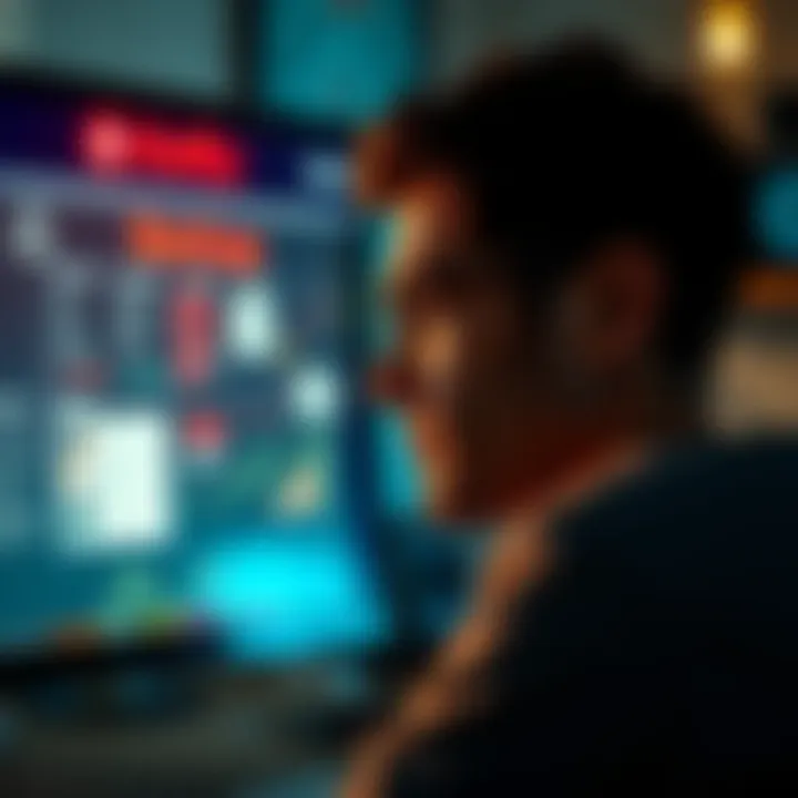 A person looking at a computer screen with backup plans on it, feeling concerned about a recent disappointing experience.