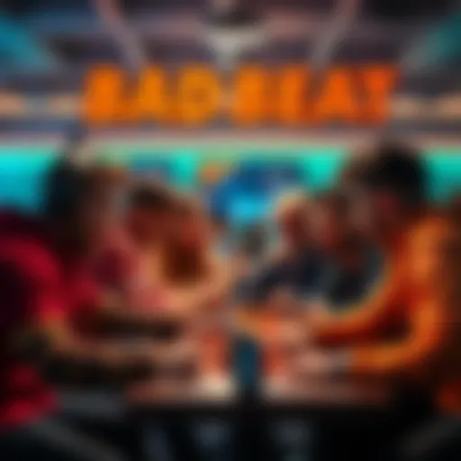 Group of players engaged in a game of Badbeat Badbeat Quads, showing excitement and strategy during the game.
