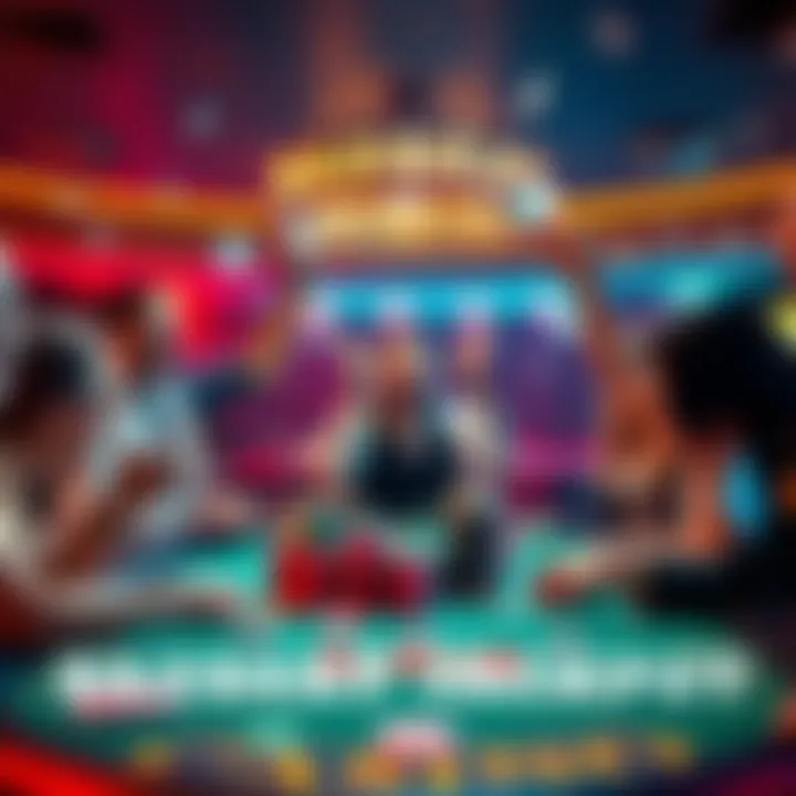 A player celebrating a big win at a casino table, surrounded by friends and chips, with excitement in the air.