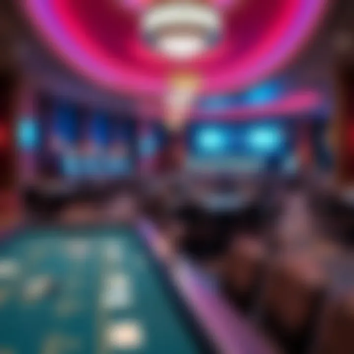 A view of empty poker tables at Bally's Chicago, highlighting the absence of poker offerings.