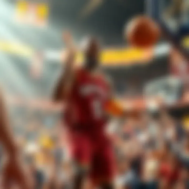 Bam in action on the court, breaking records during a game, surrounded by cheering fans