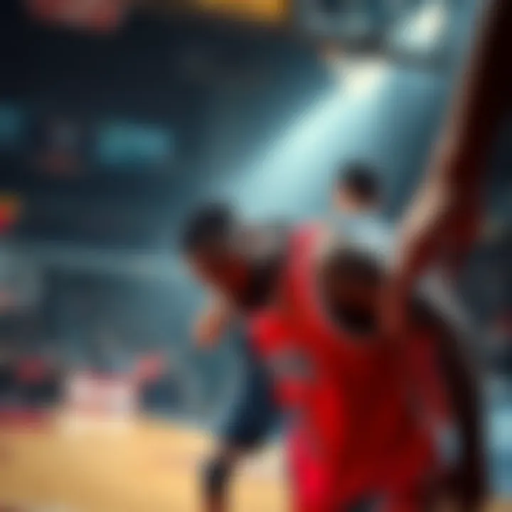 Bam looking frustrated during a game, not receiving the ball while teammates play around him