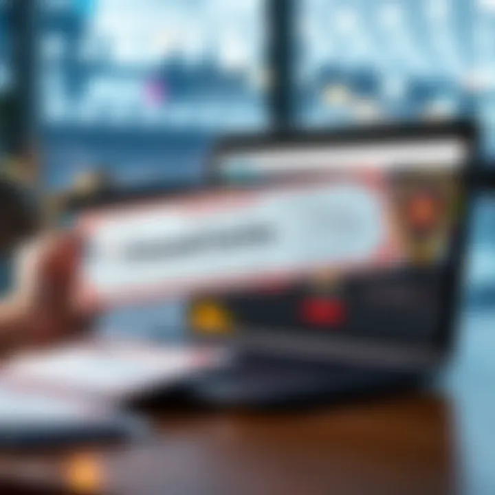 A bank check next to a laptop showing a closed account message, symbolizing financial issues with a betting site.