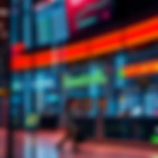 A modern bank with digital financial services and investment options on display, symbolizing current banking trends for investors in 2025.