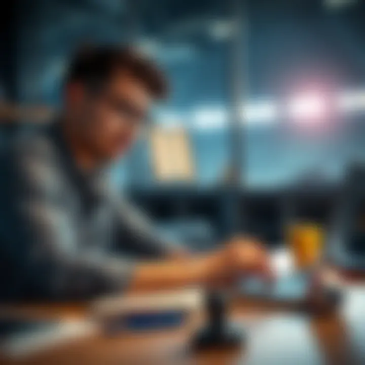 A person analyzing betting strategies for afternoon sports games, with a laptop and notebook on a table, focused on maximizing profits.