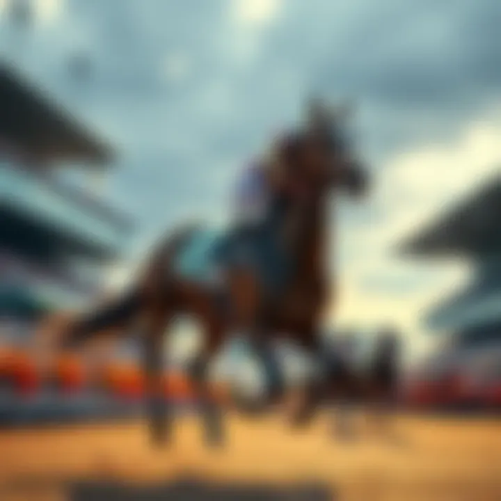 A racehorse named Barbaro crosses the finish line first at the Florida Derby, with cheering spectators in the background.