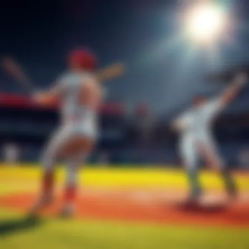 Players in a baseball game showcasing exciting plays and teamwork on the field