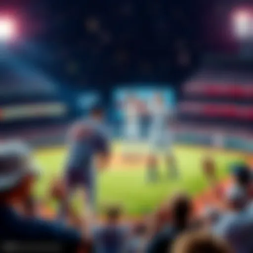 New York Yankees and Boston Red Sox players on the field during a high-scoring game with fans reacting in shock.
