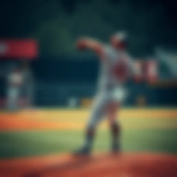 A baseball pitcher on the mound preparing to throw a pitch during a game, with a focus on strikeouts.